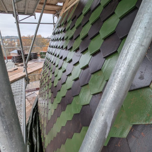 Turmspitze neue Ziegeln